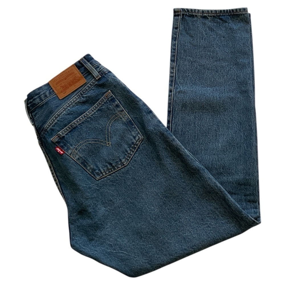 Levi's High Rise Premium Quality Straight Jeans Big E Button Fly Size 28